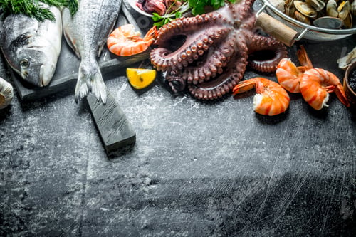 Preview: Assortment of fresh seafood.