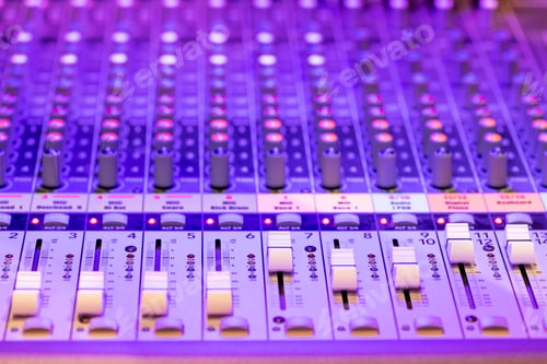 Preview: Glowing sound mixer with switches
