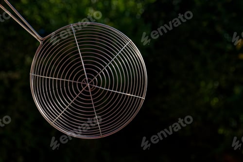 Preview: Shiny chrome metal circless front of the black background isolated