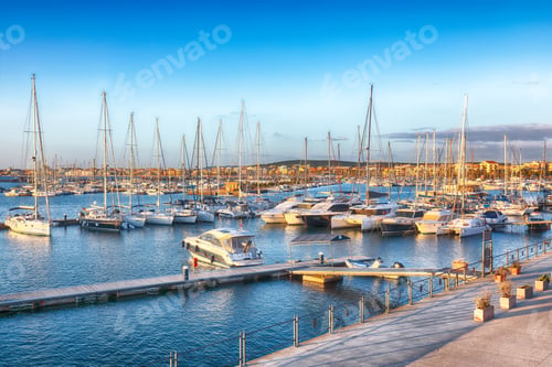 Preview: Fantastic evening view of Alghero port