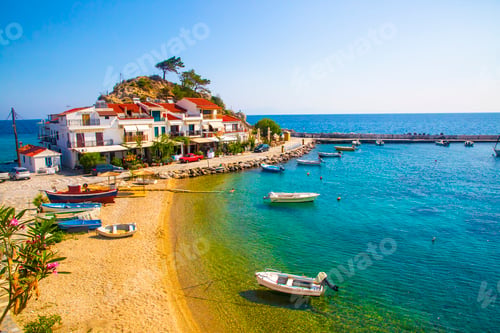 Preview: Kokkari Harbour view. Kokkari is the most populer village in Samos Island.