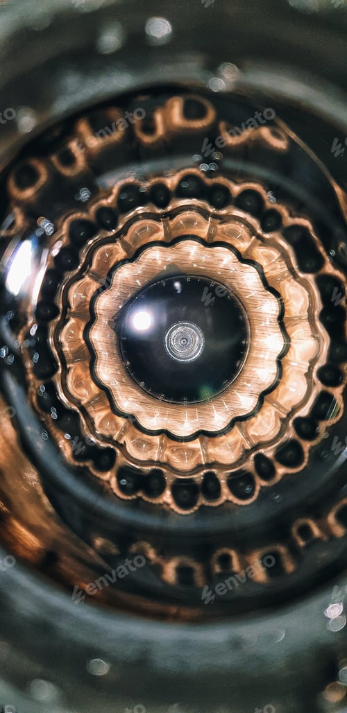 Preview: Macro photography shot of an inside a water bottle