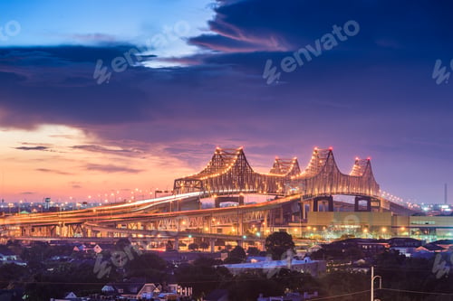 Preview: New Orleans, Louisiana, USA at Crescent City Connection Bridge