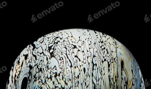 Preview: Virtual reality space with abstract multicolor psychedelic planet