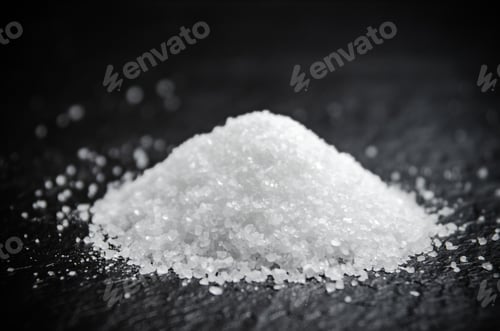 Preview: Salt background . On black table.