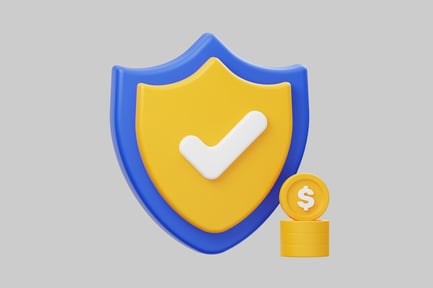 Preview: Financial security shield with coins