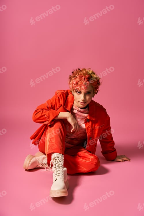 Preview: Serene Woman Amidst Pink Splendor