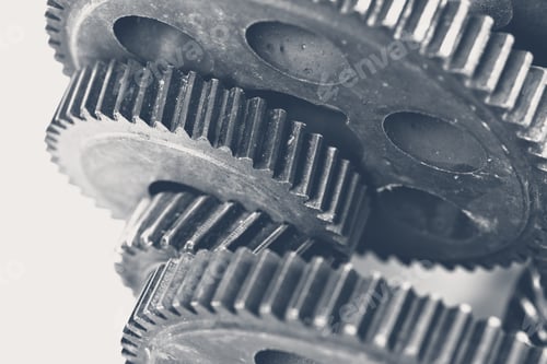 Preview: Close-up view of stack of gears