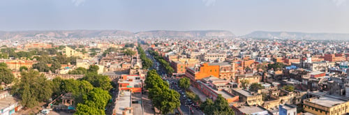 Preview: Panorama of aerial view of Jaipur, Rajasthan, India