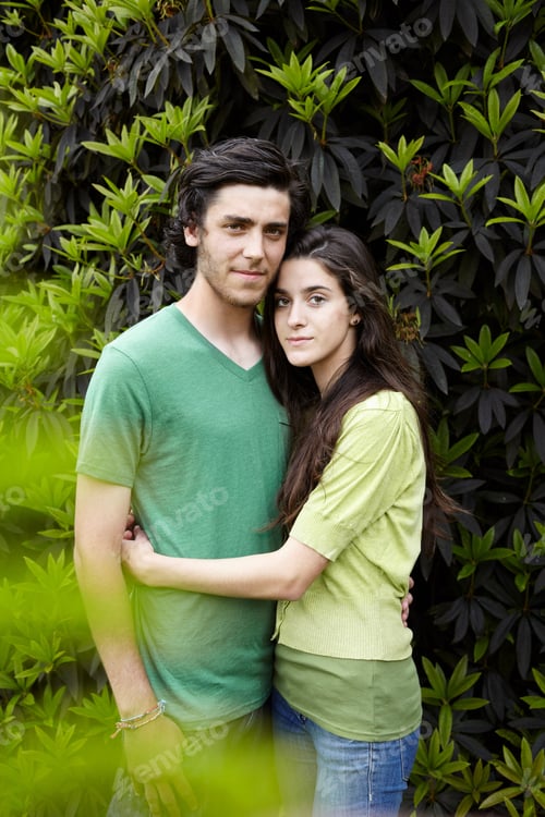 Preview: Couple hugging outdoors