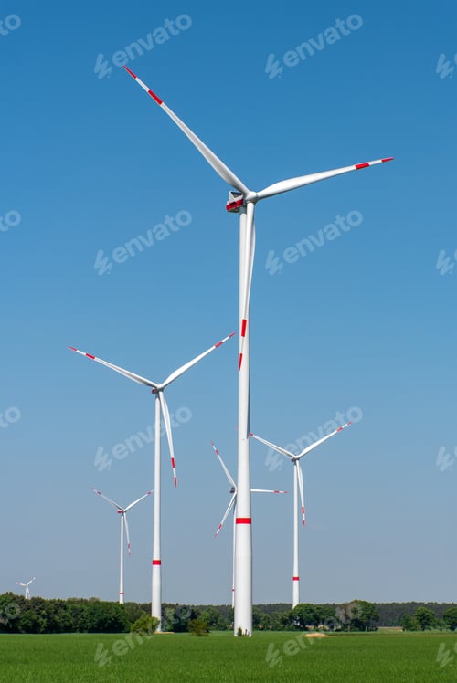 Preview: Wind turbines in a rural area