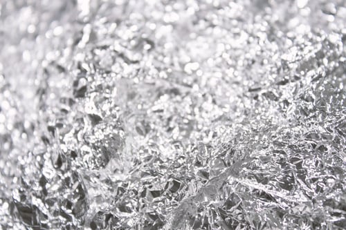 Preview: Shiny metal silver gray foil crumpled texture background