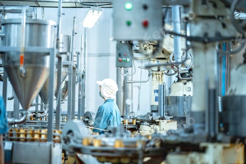 Preview: Inspector checking automated machinery in food production facility