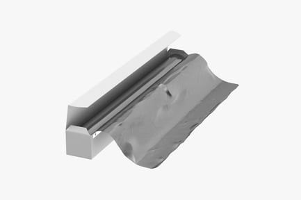 Preview: Open Aluminum Foil Roll in Box