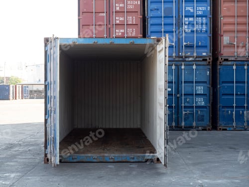 Preview: Box good empty blank container cargo logistic transportation shipping industry business crisis impor