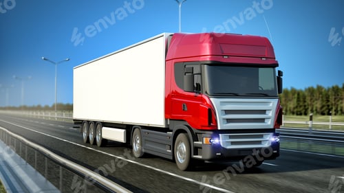 Preview: Van mockup isolated concept, Truck mock up