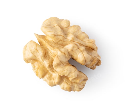 Preview: Walnut on white background
