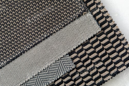 Preview: The background consists of several types of old colored tiles with different patterns on gray tone