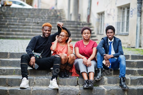 Preview: African friends having fun outdoor