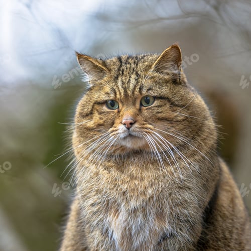 Preview: Cute portrait of male European wild cat