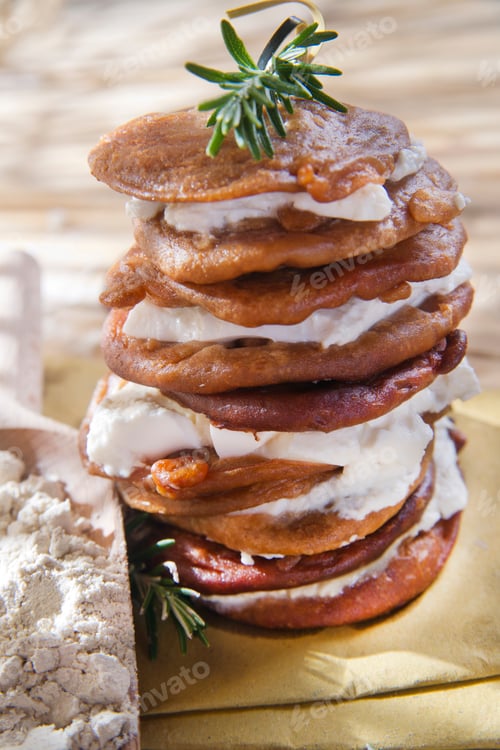Preview: Chestnut flour pancakes with cottage cheese