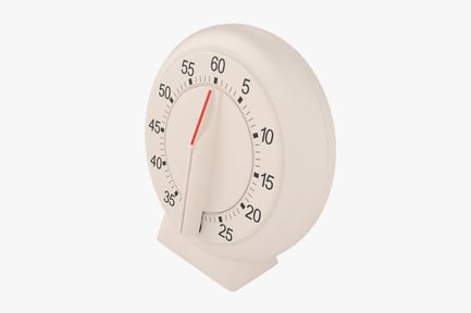 Preview: Retro Mechanical Kitchen Timer - Classic Ivory
