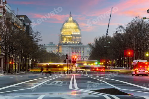 Preview: Capitol Hill at Dusk in Washington DC