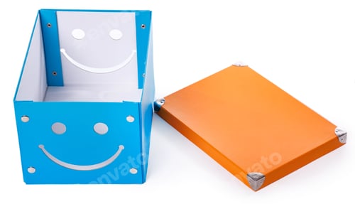 Preview: Blue box on a white background