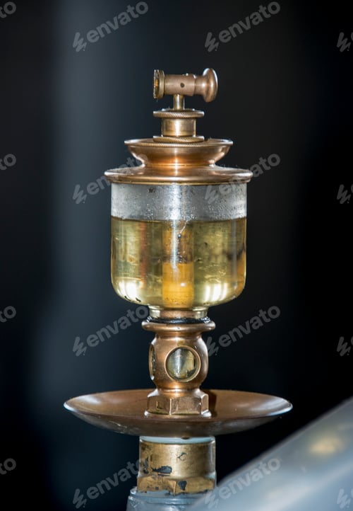 Preview: old oil sight glass in industry