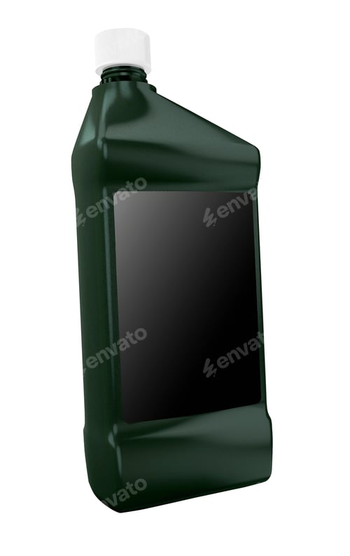 Preview: plastic bottle of motor oil isolated