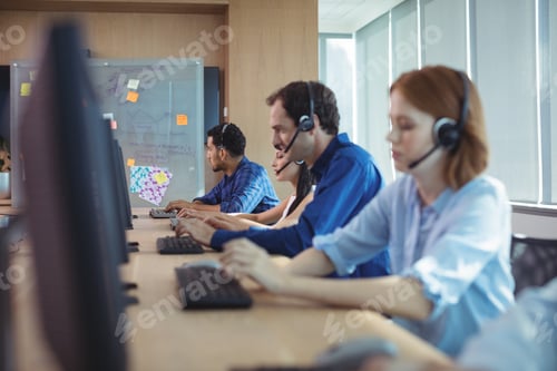 Preview: Business people working at call center