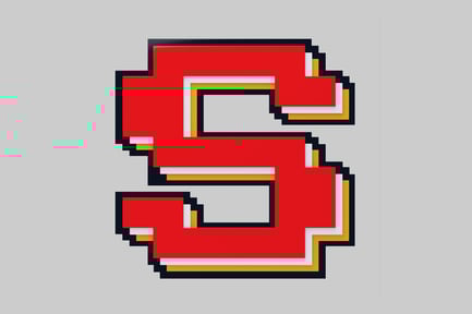 Preview: Pixelated 's' initial logo asset