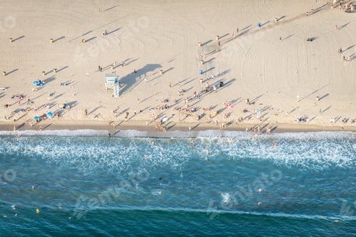 Preview: Santa Monica beach, view from helicopter