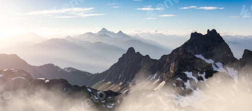 Preview: Canadian Mountain Aerial Landscape Nature Background Panorama