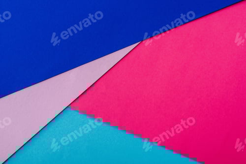 Preview: abstract geometric background with pink, blue and violet paper