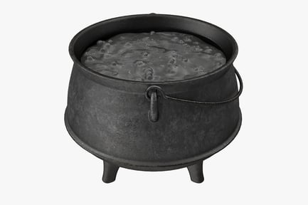 Preview: Cast Iron Pot with Bubbling Liquid