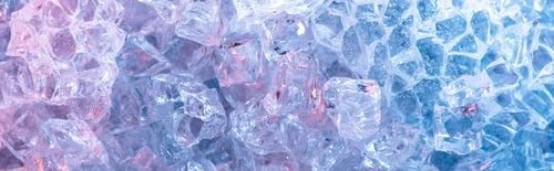 Preview: top view of abstract blue crystal textured background, panoramic shot