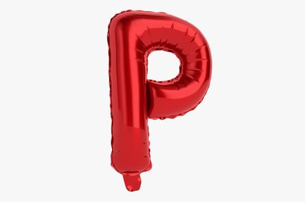 Preview: Crimson Letter P Inflatable Decoration