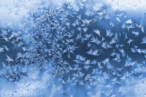 Preview: Beautiful ice pattern on winter window