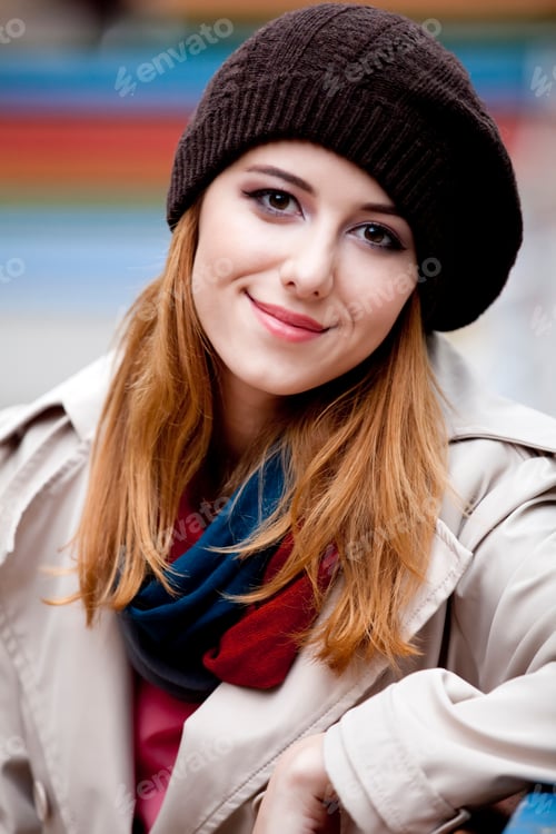 Preview: Beautiful girl at the cafe.