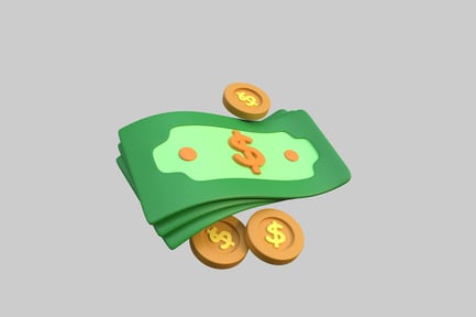 Preview: Cash with dollar sign coins