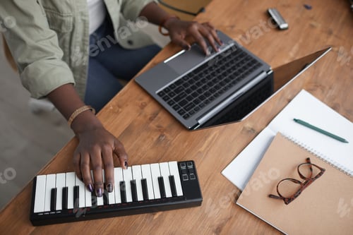 Preview: Female African-American Musician Close Up