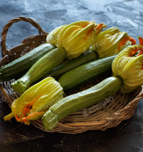 Preview: Zucchini with flowers