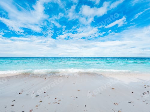 Preview: amazing tropical beach background white sand and clear blue water