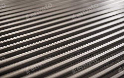 Preview: Close-up of an iron corrugated surface of a device