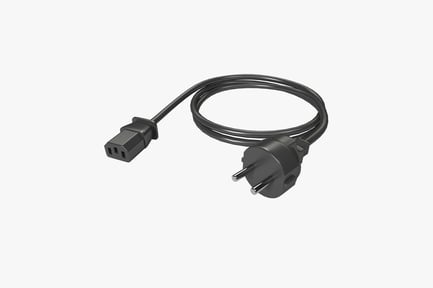 Preview: Coiled two-pin power cord