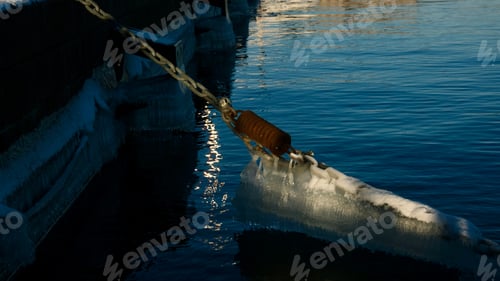 Preview: icicles on the harbor in Stockholm i January