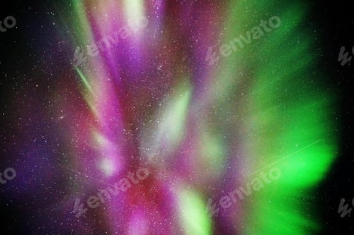 Preview: Breathtaking view of Aurora Borealis in the starry sky in Kvaloya, Arctic region in Norway