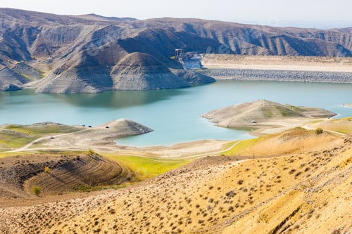 Preview: Azat reservoir with dam in mountains of Armenia