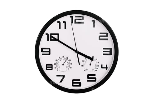 Preview: Clock with arabic numerals on wall shows 15:50 , 3:50